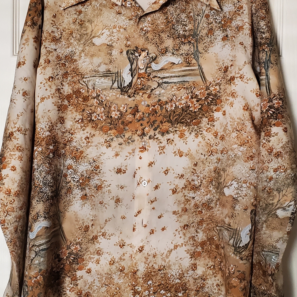 1970's Vintage Floral Print Shirt